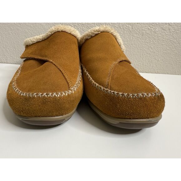 Orthofeet Charlotte Brown Slippers Womens Size 10 W X Wide 2E Arch Support - Picture 5 of 10